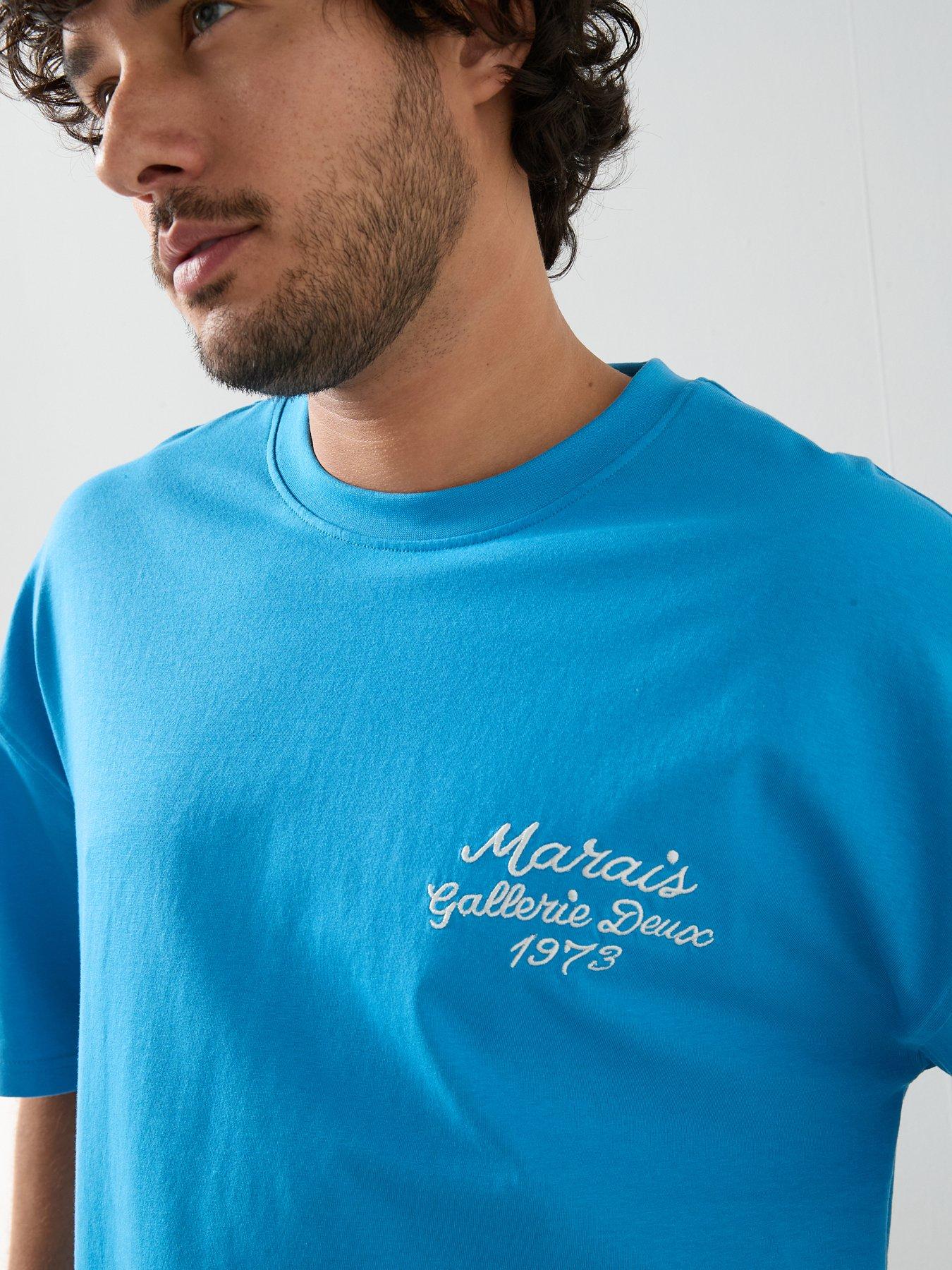 Image 5 of 7 of The Very Collection Pure Cotton Embroidered Relaxed Fit T-shirt&nbsp;- Blue