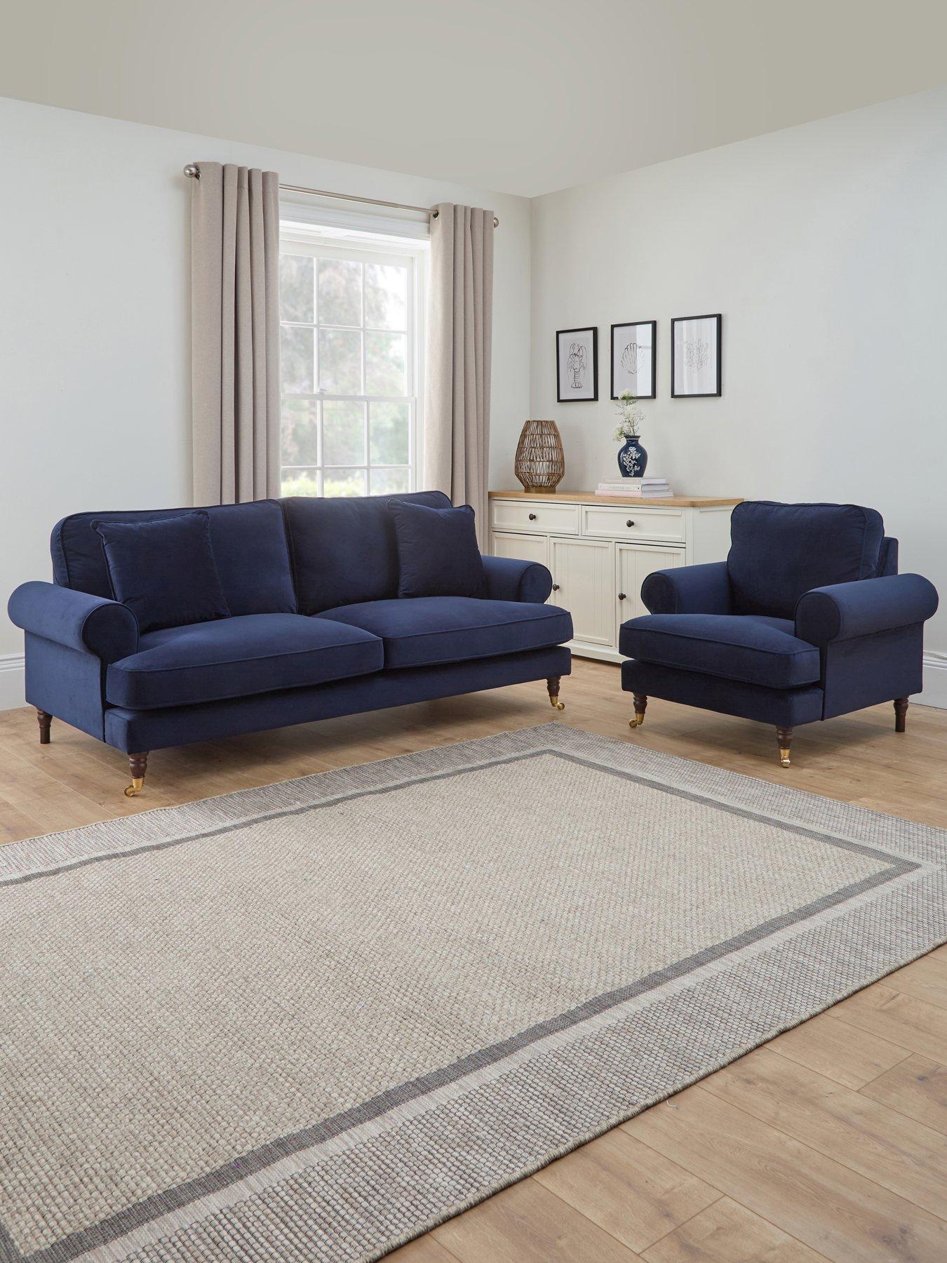 Image 1 of 7 of The Very Collection Coast 3 Seater Fabric Sofa + Armchair (Buy &amp; SAVE!) - FSC&reg; Certified