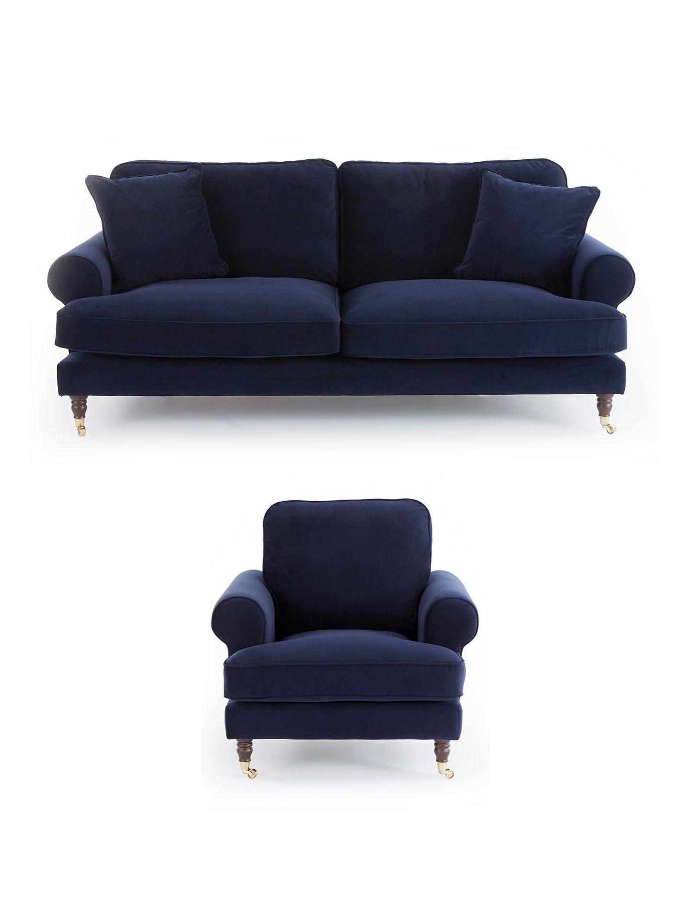 undefined Coast 3 Seater Fabric Sofa + Chair