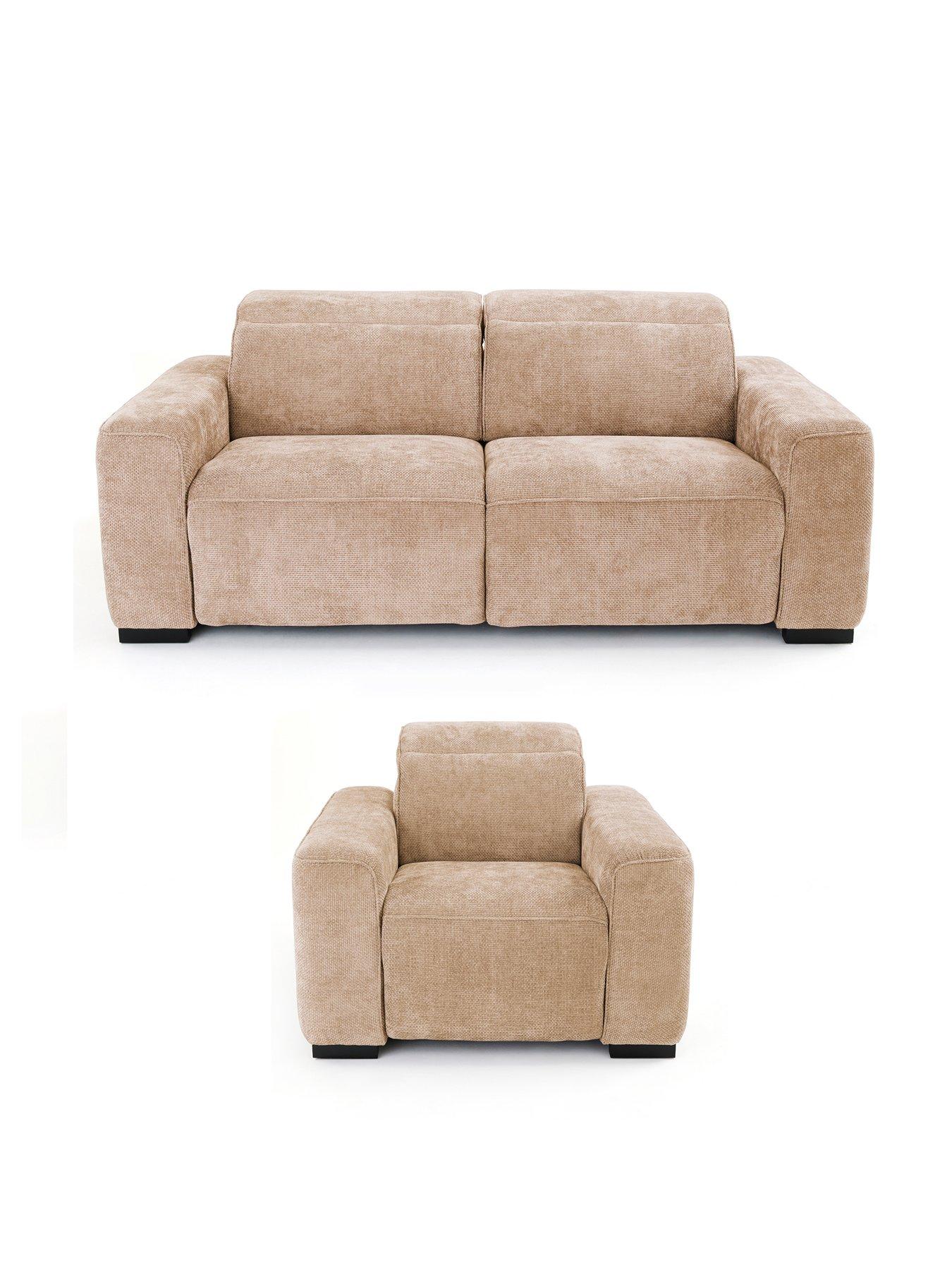 The Very Collection Venosa 3 Seater Fabric Sofa + Chair