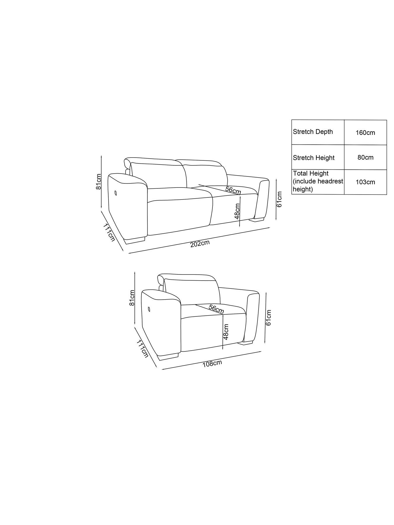 Image 6 of 6 of The Very Collection Venosa Fabric&nbsp;3 Seater Sofa&nbsp;+ Armchair&nbsp;Power Recliner Set (Buy &amp; SAVE!) - FSC&reg; Certified