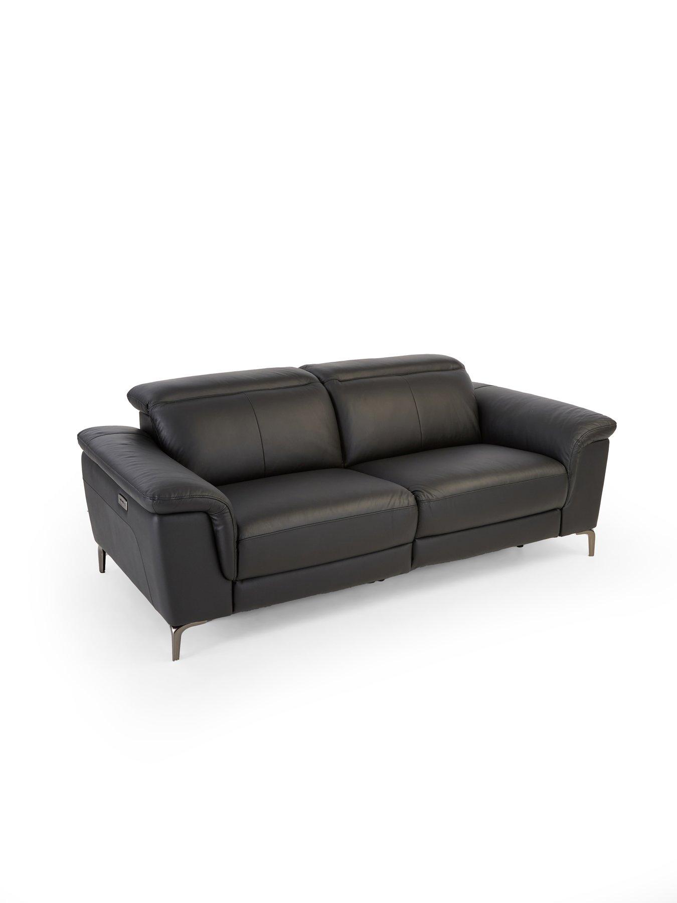 Image 3 of 8 of The Very Collection Lorenza Leather/Faux Leather 3 Seater Sofa + Armchair Set (Buy &amp; SAVE!)