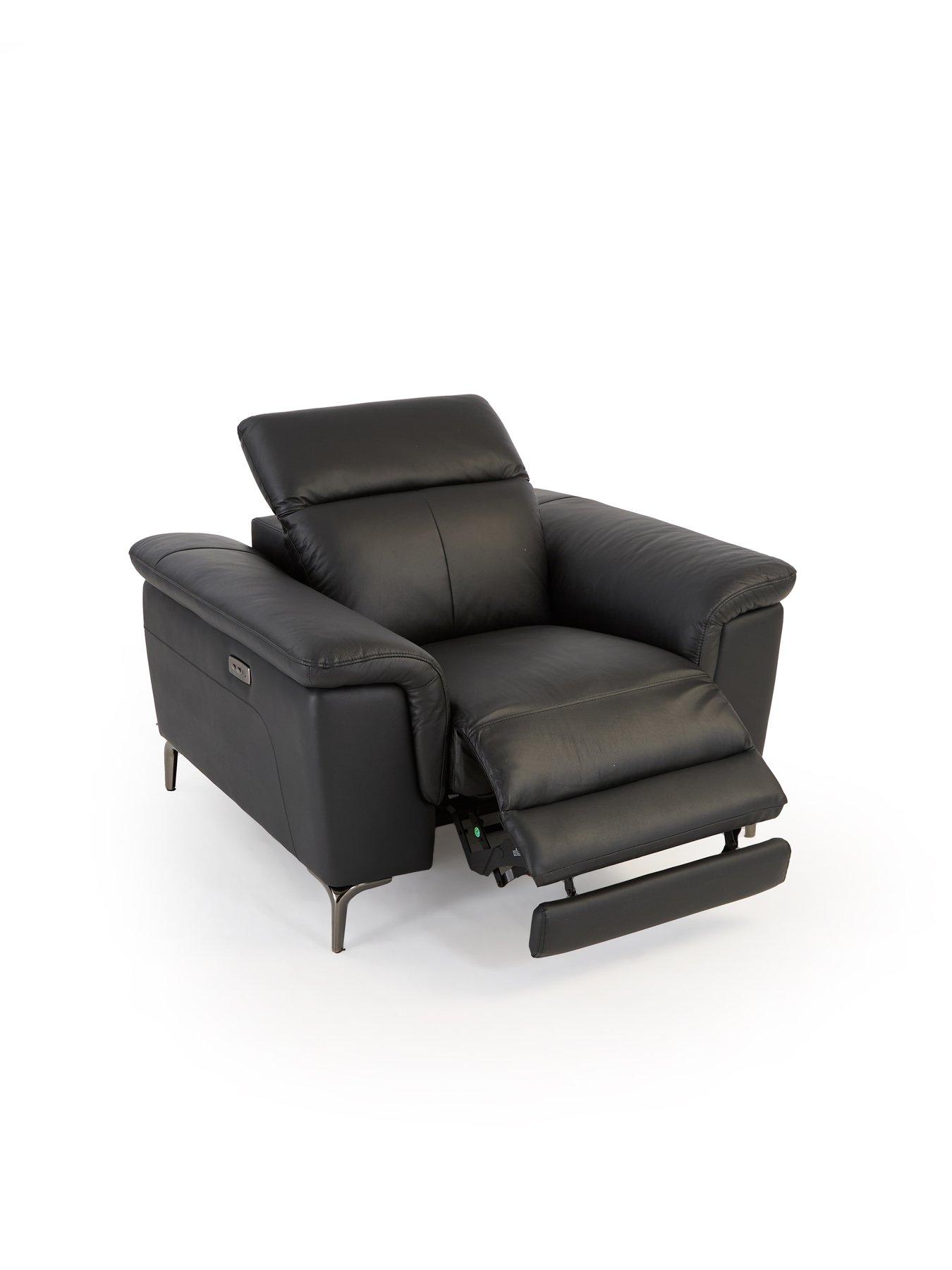 Image 4 of 8 of The Very Collection Lorenza Leather/Faux Leather 3 Seater Sofa + Armchair Set (Buy &amp; SAVE!)