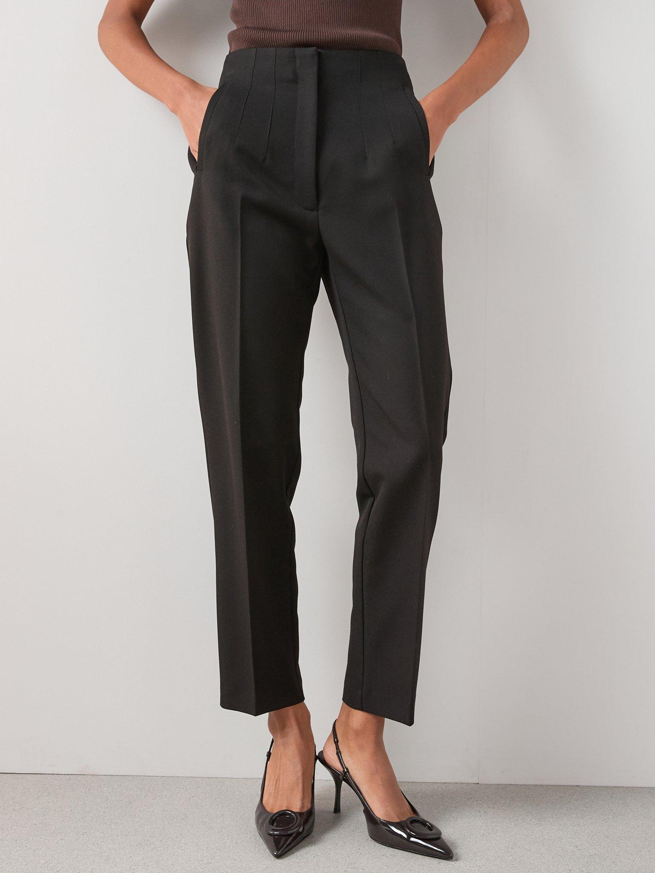 Image 3 of 7 of The Very Collection Tapered Leg Trouser - Black