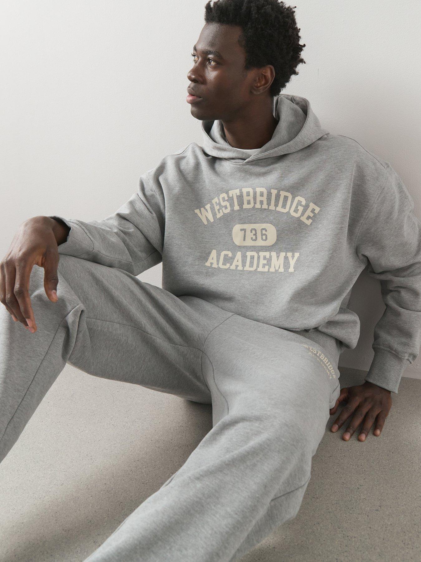 The Very Collection Pure Cotton Heavyweight Relaxed Fit Graphic Hoodie - Grey