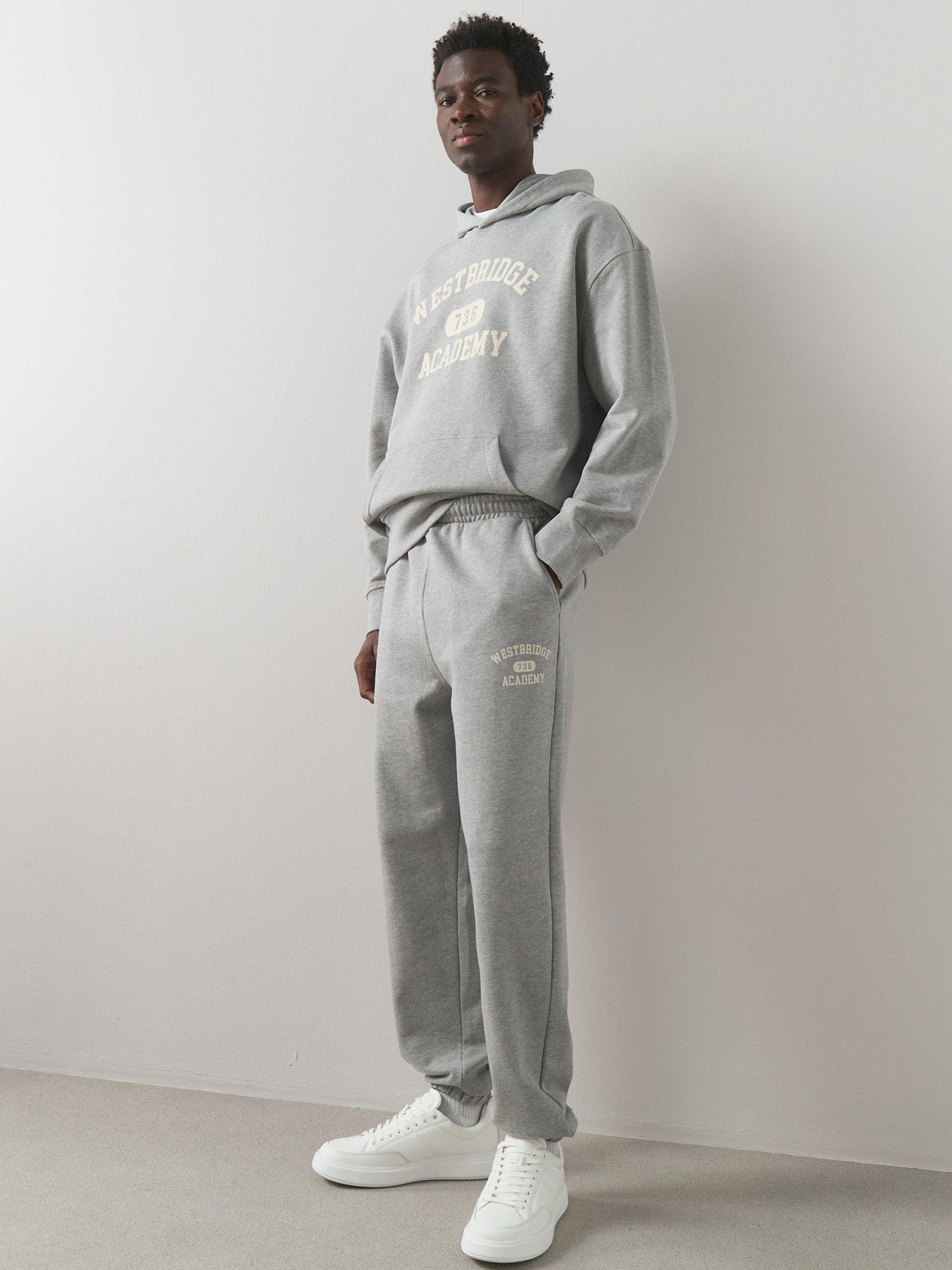 The Very Collection Pure Cotton Premium Relaxed Fit Cuffed Joggers - Grey