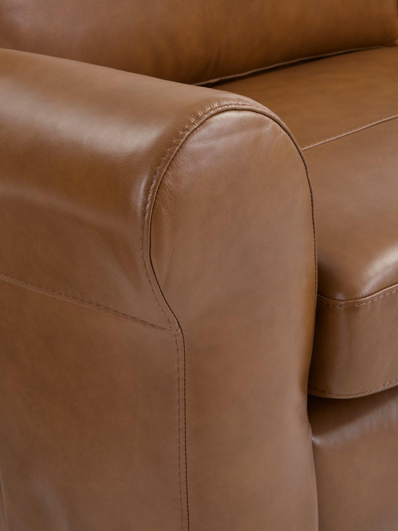 Image 3 of 6 of The Very Collection Bailey Italian Leather 3 Seater Sofa + Chair Set - FSC&reg; Certified