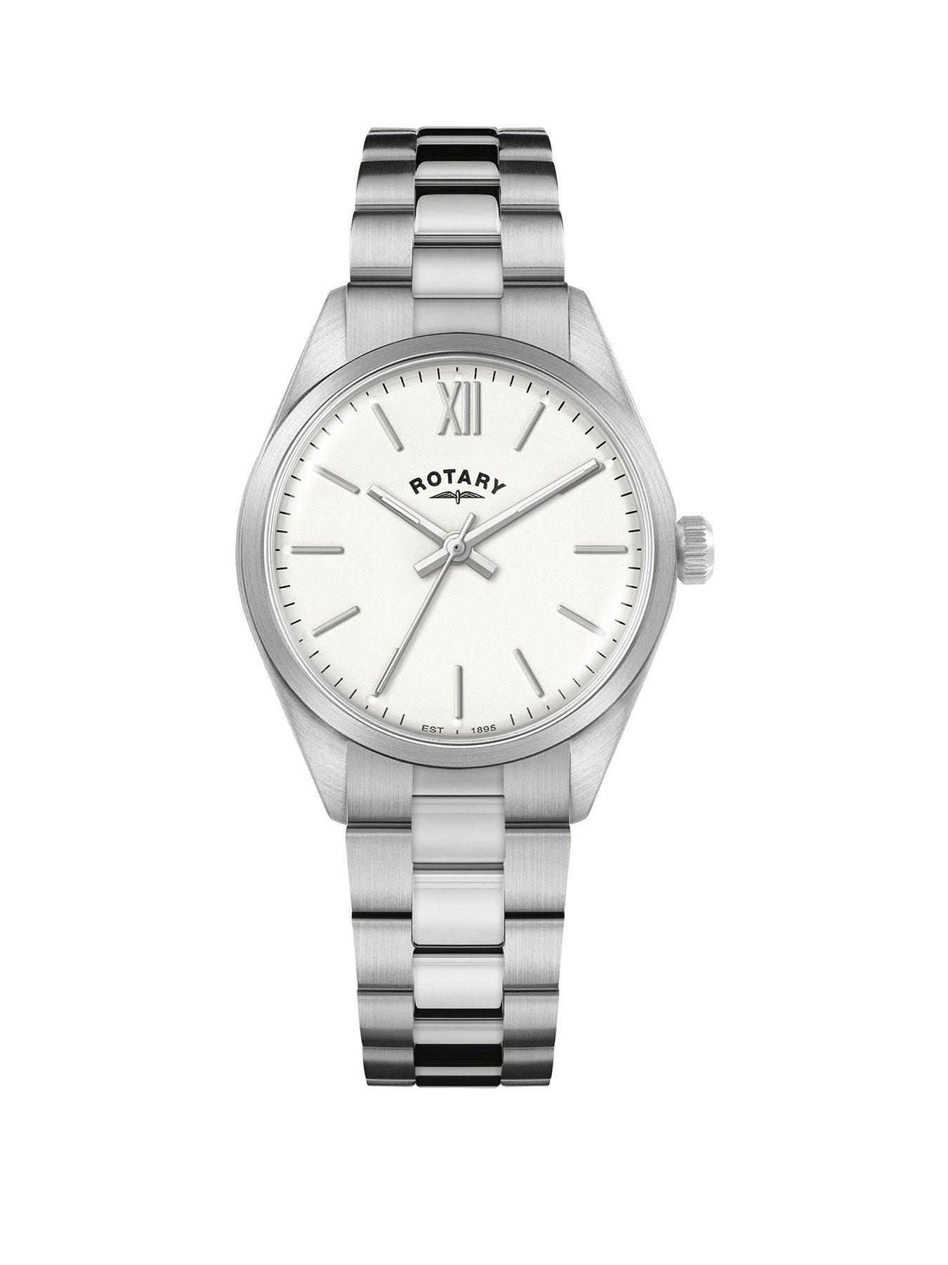 Rotary Ladies Heritage White Dial Stainless Steel Bracelet Watch