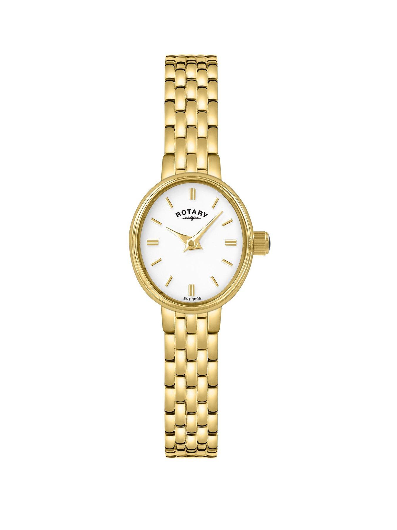 Image 1 of 2 of Rotary Ladies Cocktail Gold Plated Stainless Steel Bracelet Watch