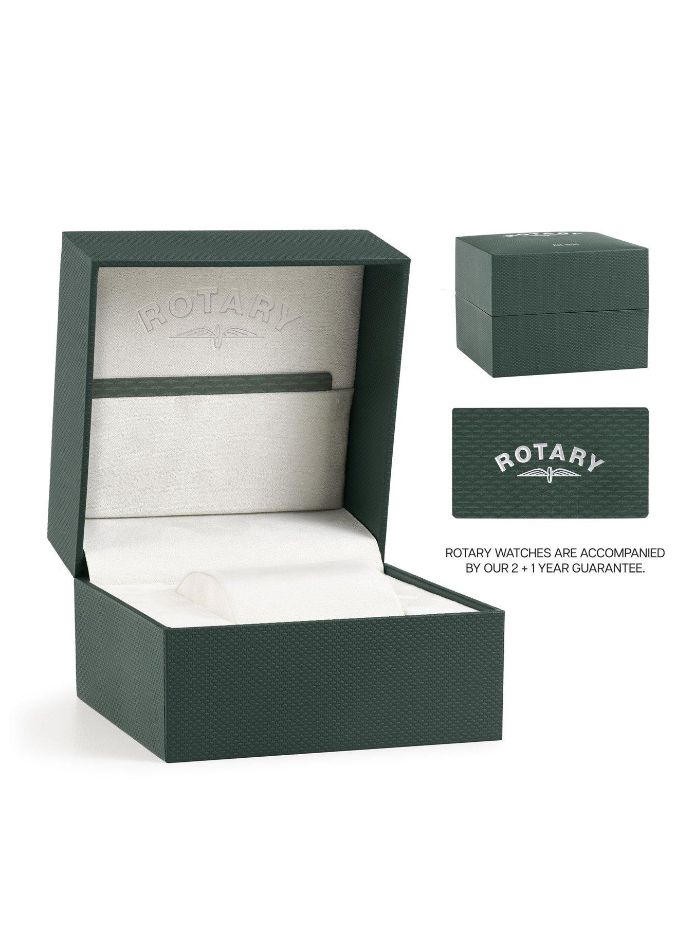 Image 2 of 2 of Rotary Ladies Cocktail Stone Set Rectangular Stone Set Stainless Steel Bracelet Watch