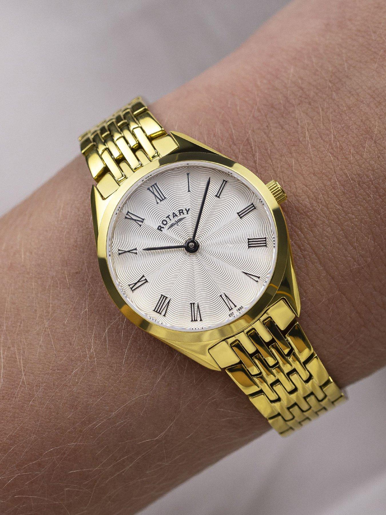 Image 2 of 3 of Rotary Rotary Ladie's Ultra Slim Gold Plated Stainless Steel Bracelet Watch