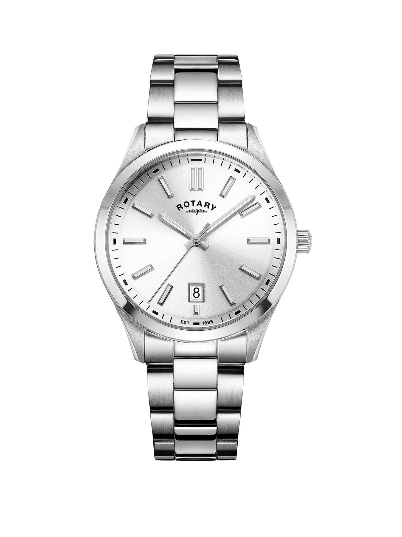 Rotary Men's Heritage Silver Dial Stainless Steel Bracelet Watch