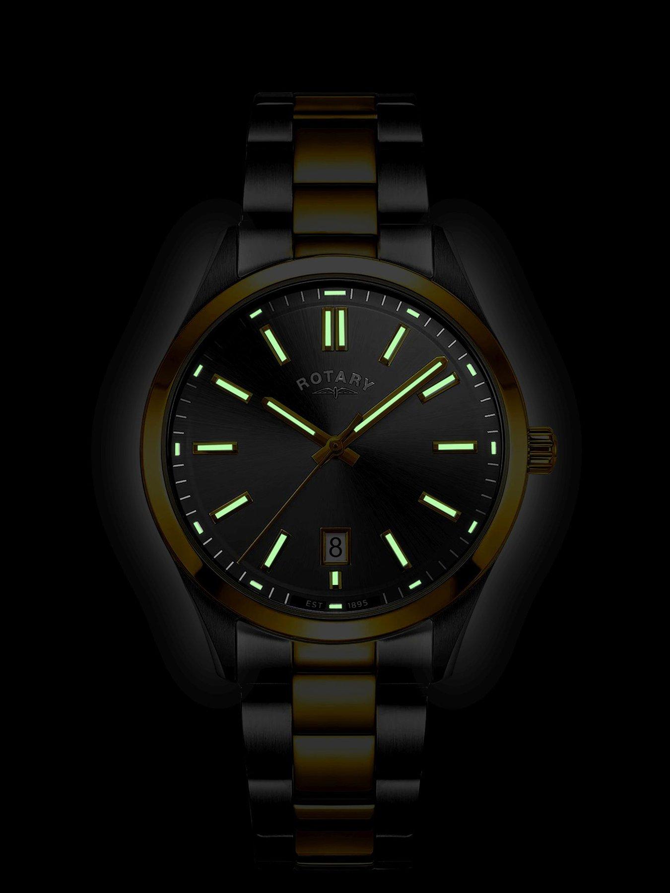 Image 2 of 3 of Rotary Rotary Men's Heritage Silver & Gold Plated Stainless Steel Bracelet Watch