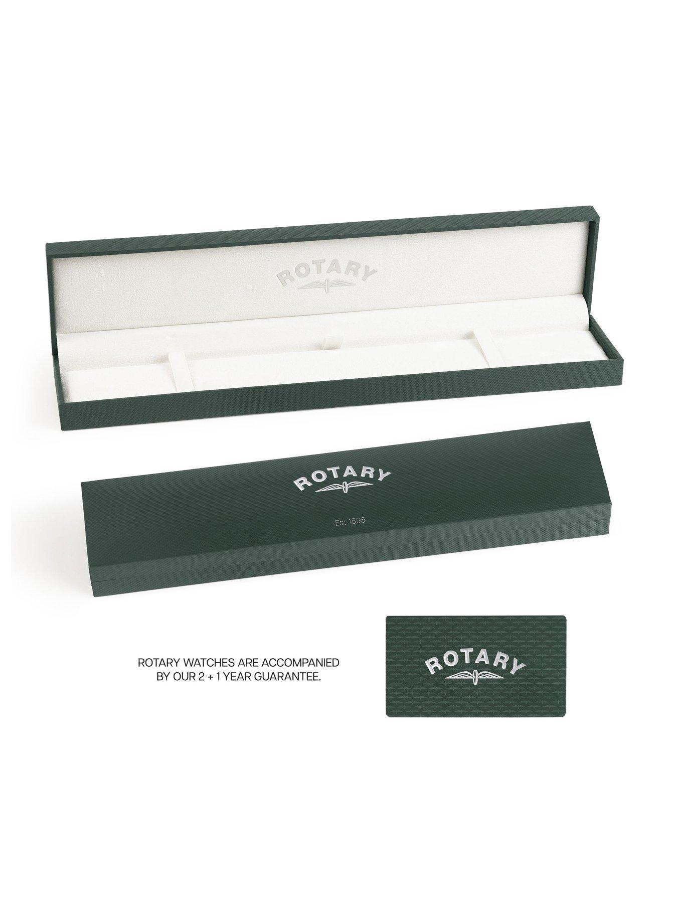 Image 2 of 2 of Rotary Men's Heritage Field Stainless Steel Black Leather Strap Watch