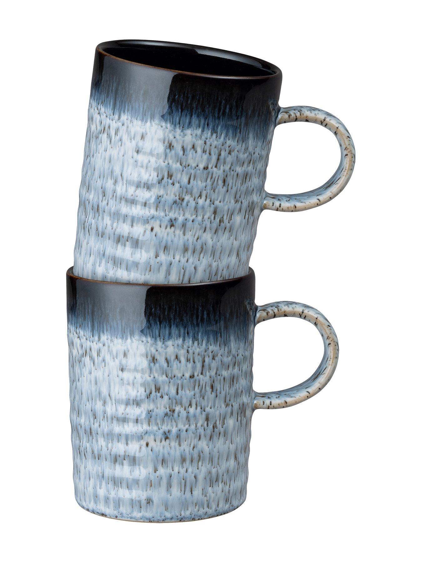 Denby Halo Ridged Set Of 2 Mugs