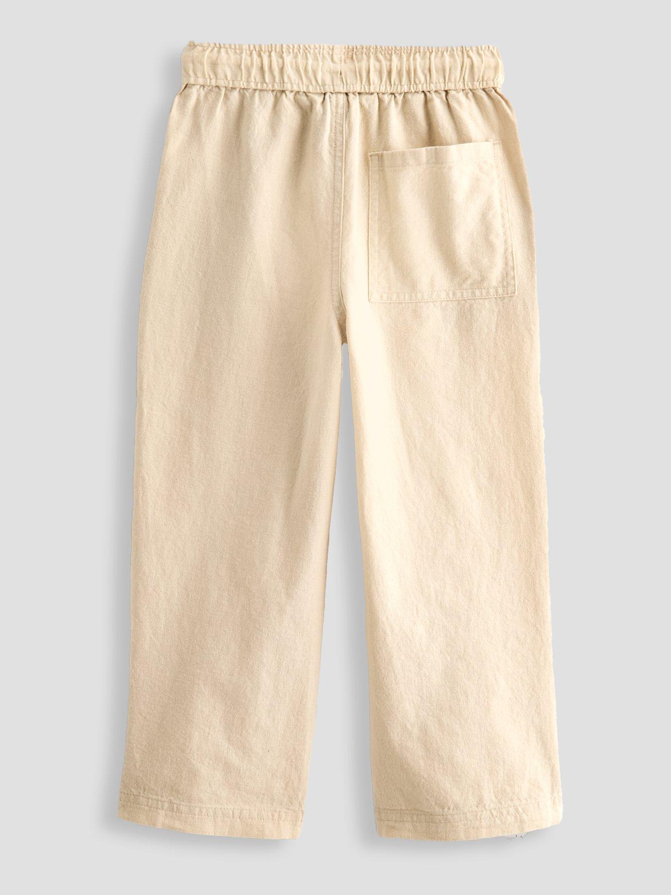 Image 2 of 5 of The Very Collection Boys Linen Look Trousers - Stone Beige