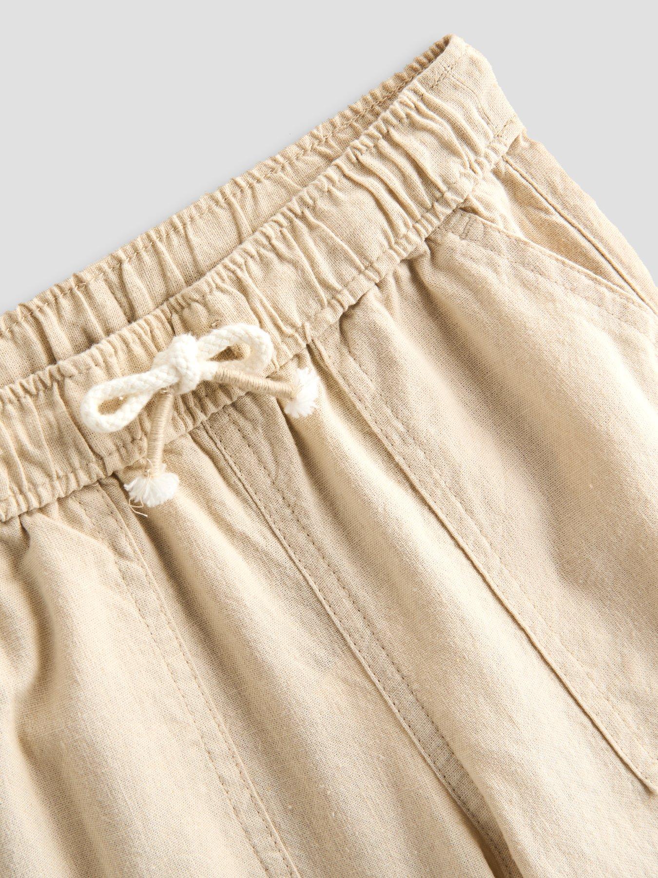 Image 3 of 5 of The Very Collection Boys Linen Look Trousers - Stone Beige
