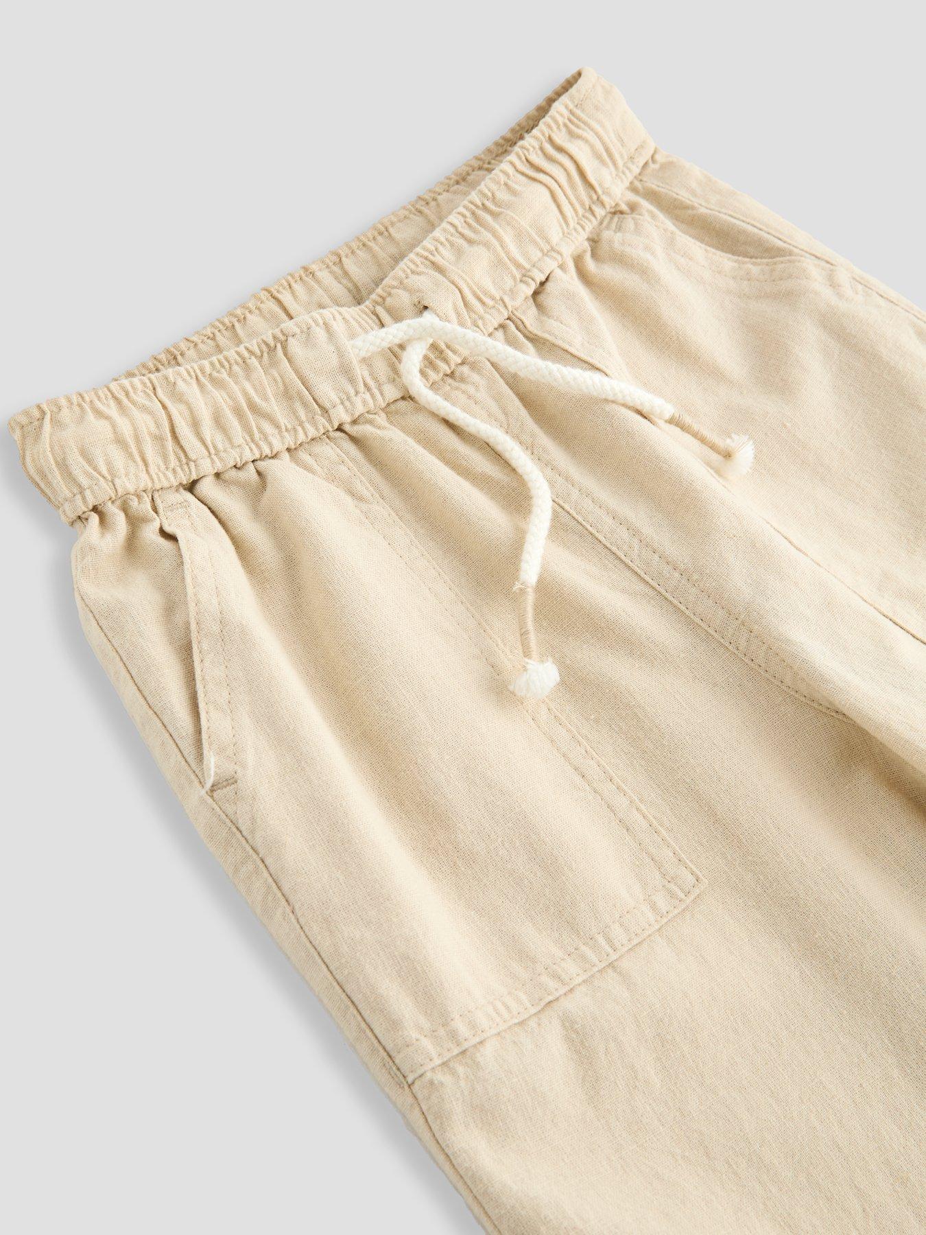Image 4 of 5 of The Very Collection Boys Linen Look Trousers - Stone Beige