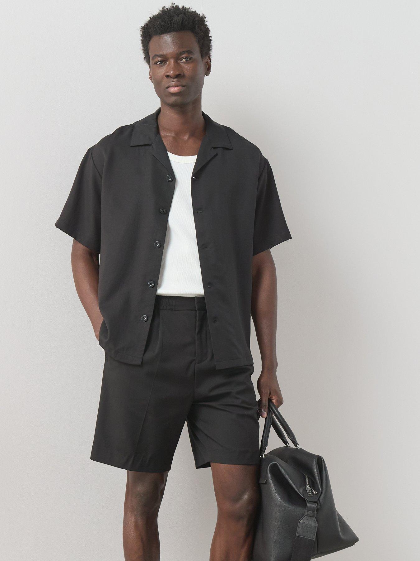 The Very Collection Boxy Fit Short Sleeve Shirt - Black