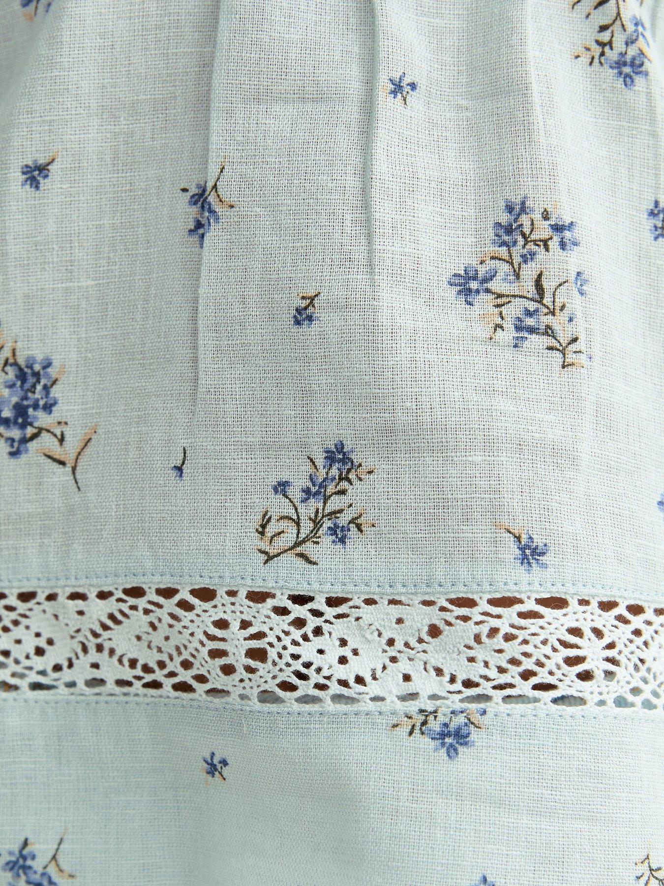 Image 5 of 5 of New Look 915 Girls Cotton Floral Babydoll Cami Top - Blue