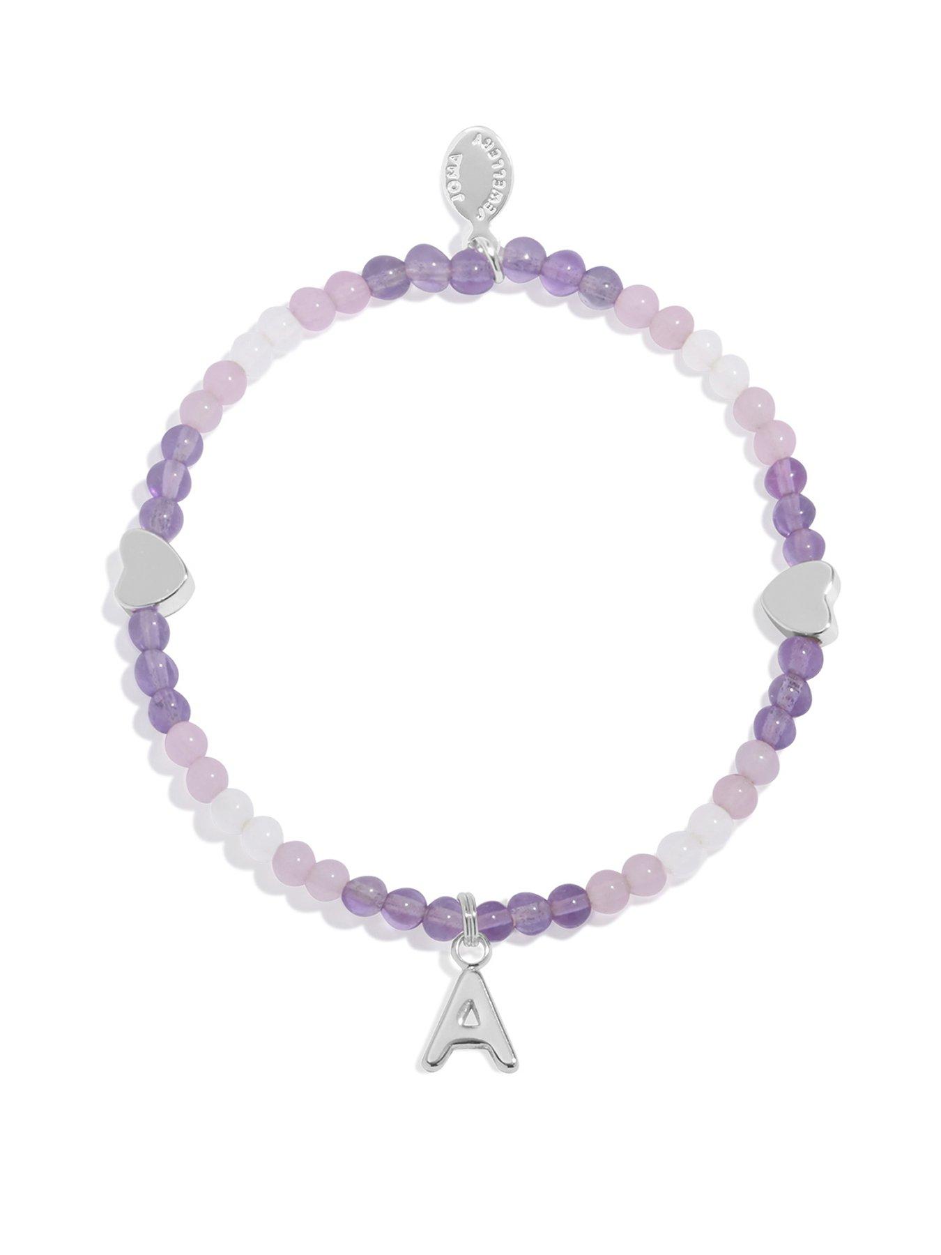 Image 1 of 5 of Joma Jewellery MY ALPHABET Pink, Lilac & Silver Plated , Bracelet , 15.5cm stretch