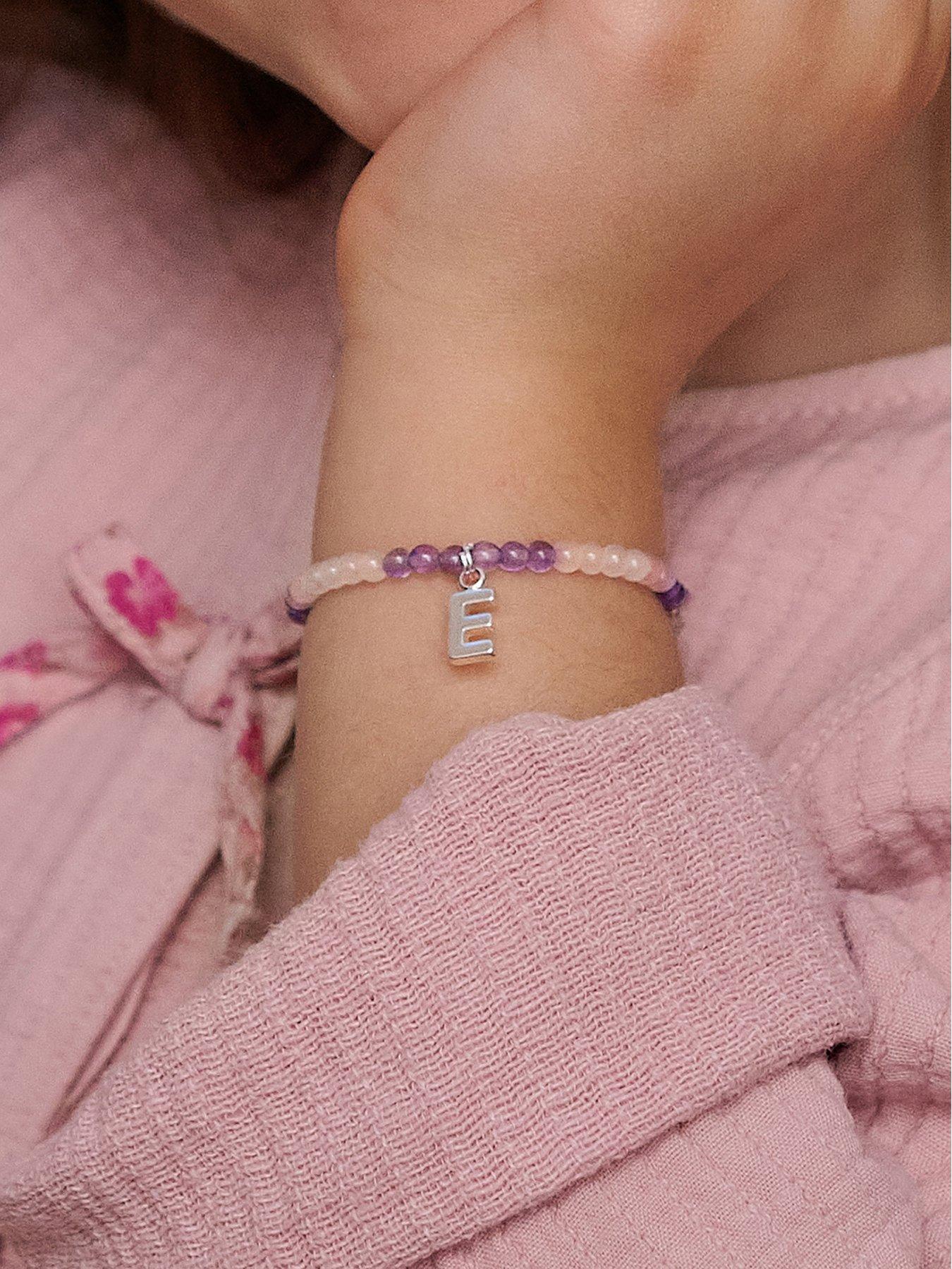 Image 2 of 5 of Joma Jewellery MY ALPHABET Pink, Lilac & Silver Plated , Bracelet , 15.5cm stretch