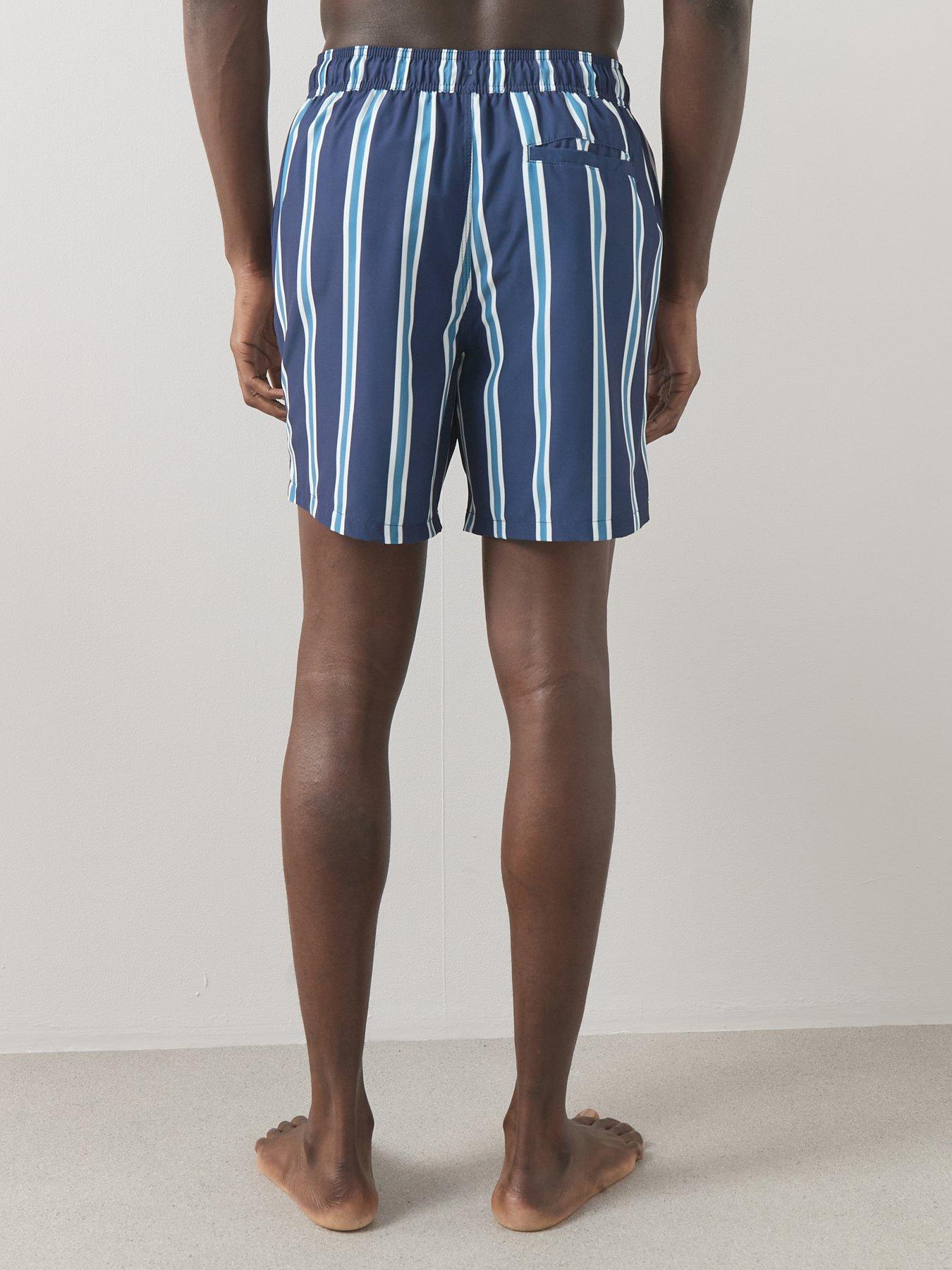 Image 2 of 7 of The Very Collection Stripe Swim Shorts - Navy