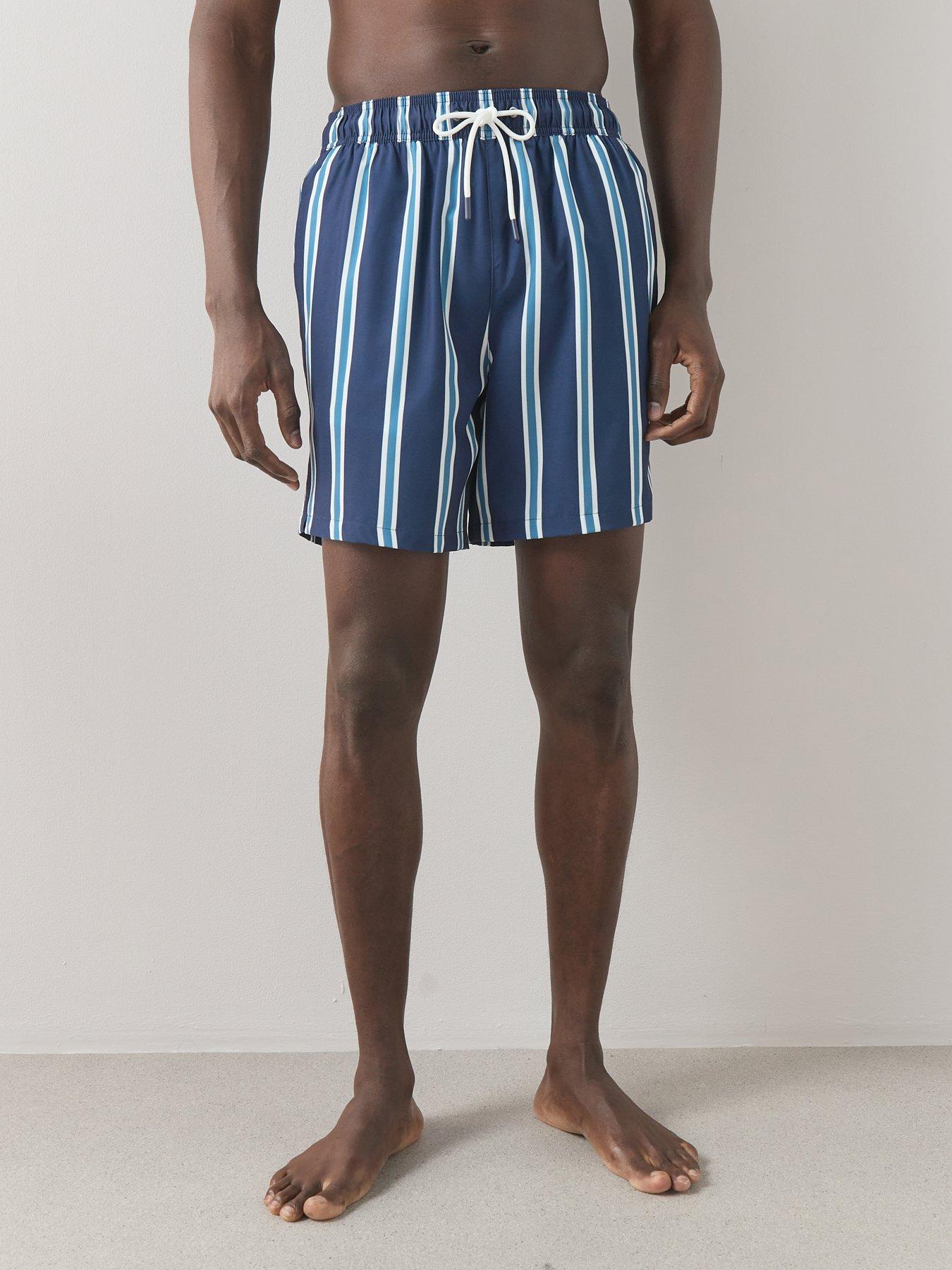 Image 4 of 7 of The Very Collection Stripe Swim Shorts - Navy