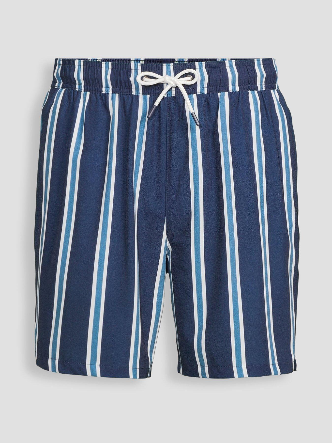 Image 7 of 7 of The Very Collection Stripe Swim Shorts - Navy