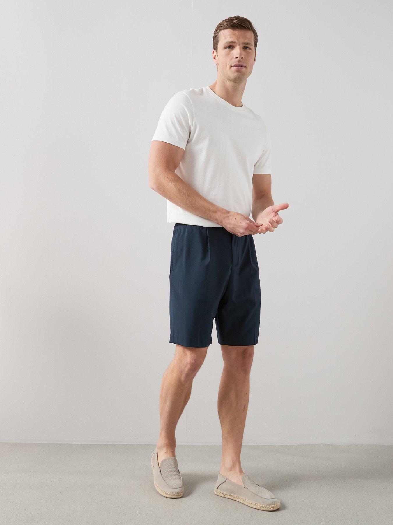 The Very Collection Pleated Shorts - Navy