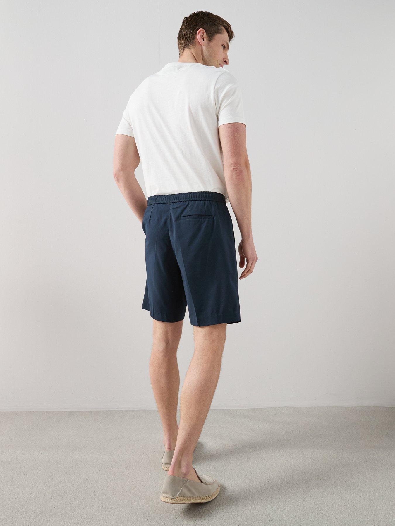 Image 5 of 6 of The Very Collection Pleated Shorts - Navy