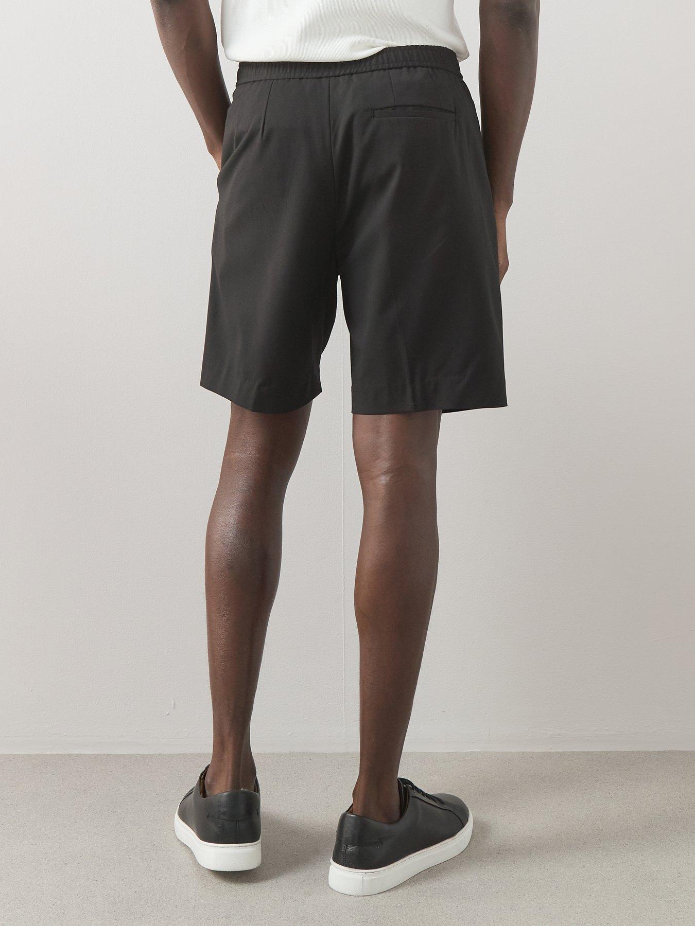 stillFront image of the-very-collection-pleated-shorts-black