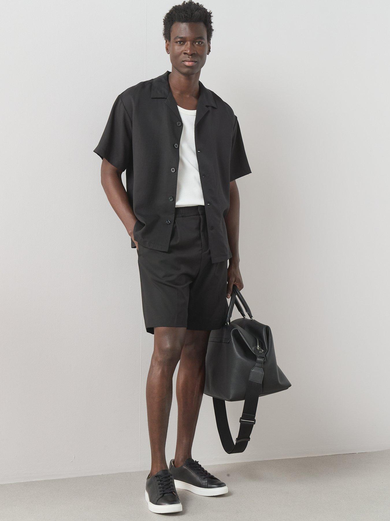  image of the-very-collection-pleated-shorts-black