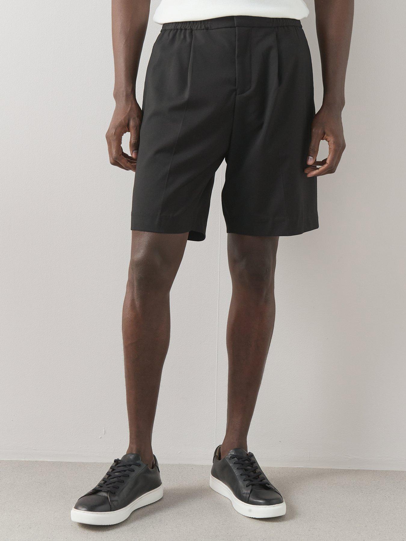  image of the-very-collection-pleated-shorts-black