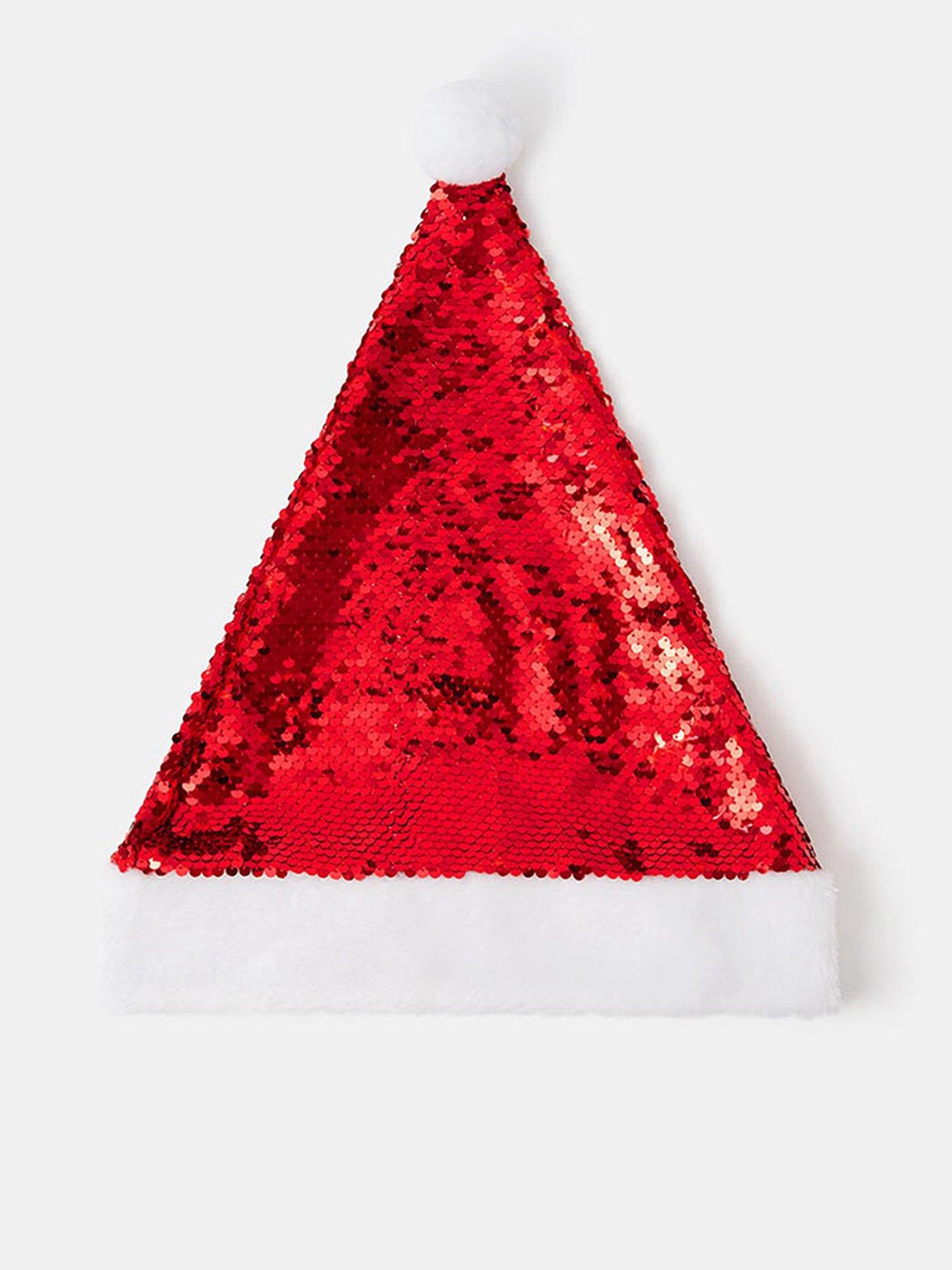Accessorize Sequin Santa Hat - Red