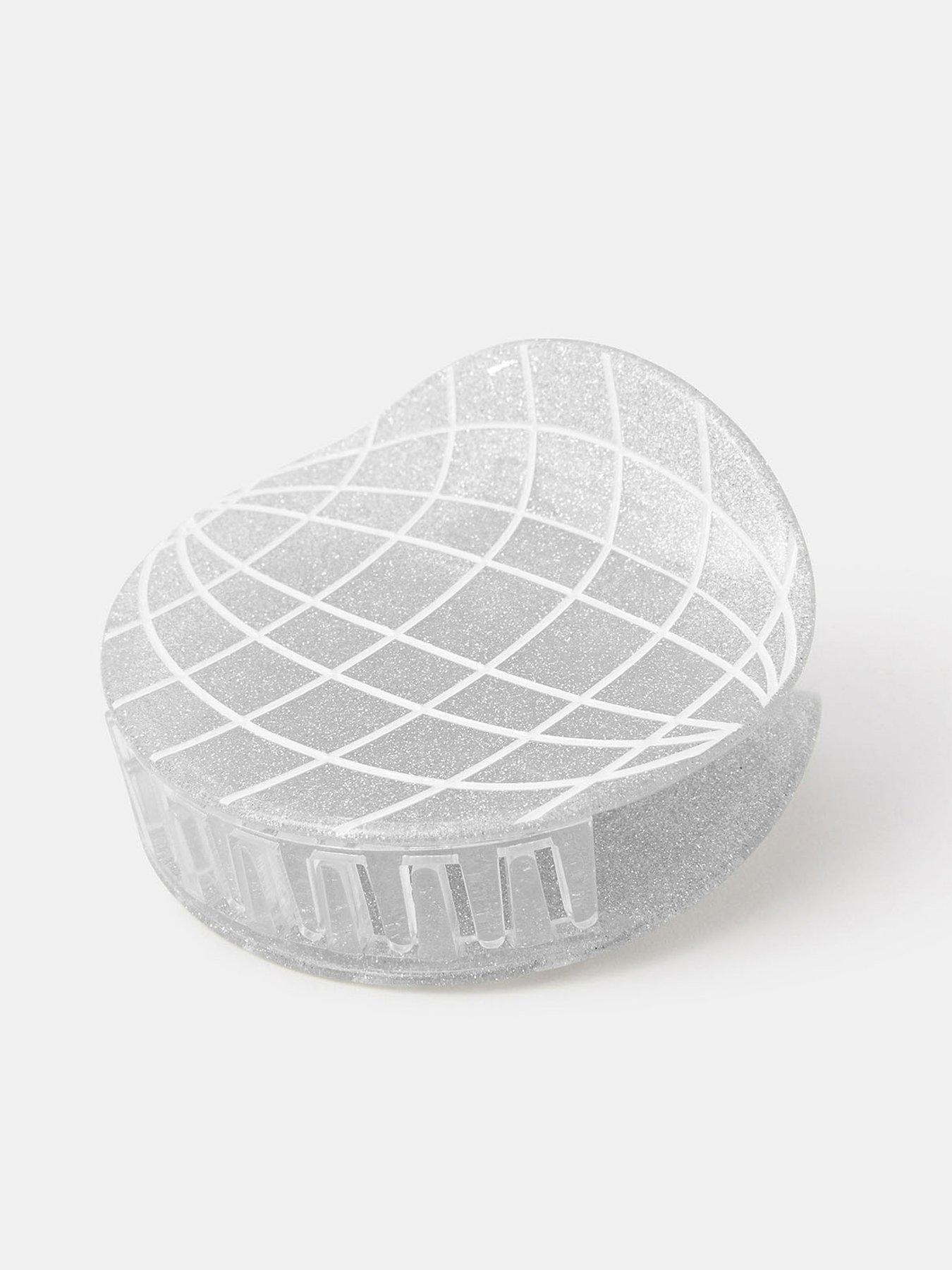 Image 3 of 3 of Accessorize Disco Ball Claw Clip - Silver