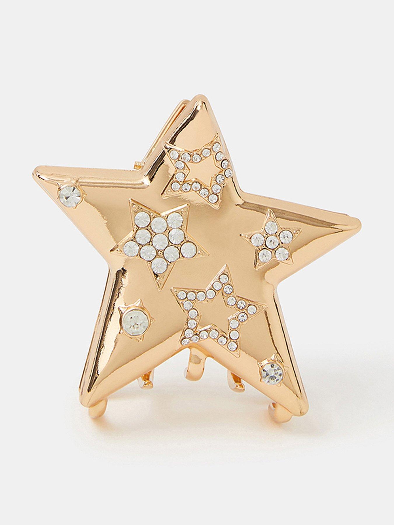Accessorize Metal Star Claw Clip - Gold