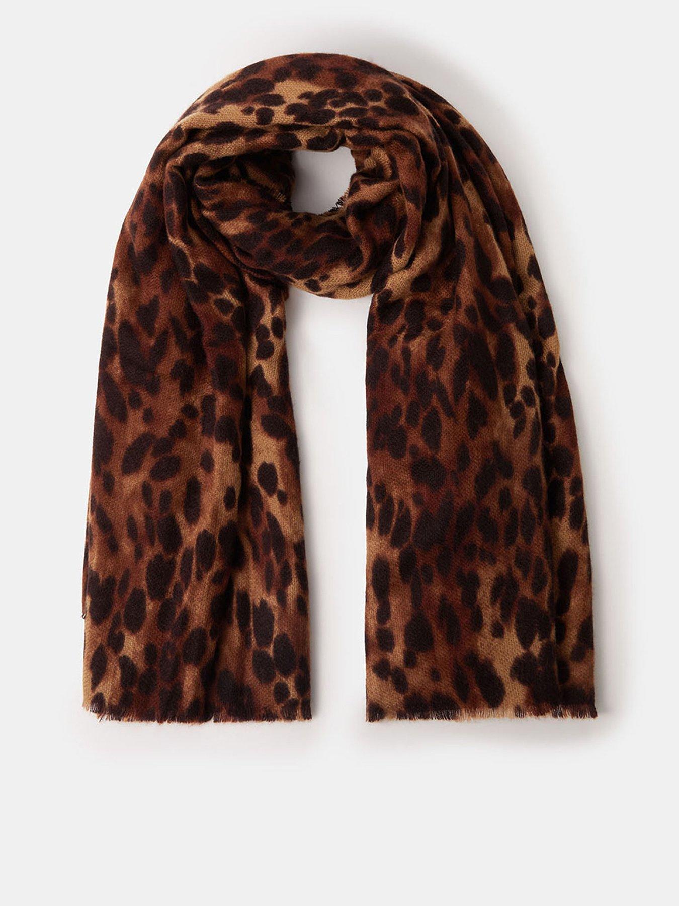 Image 1 of 3 of Accessorize Lydia Leopard Blanket Scarf - Multi