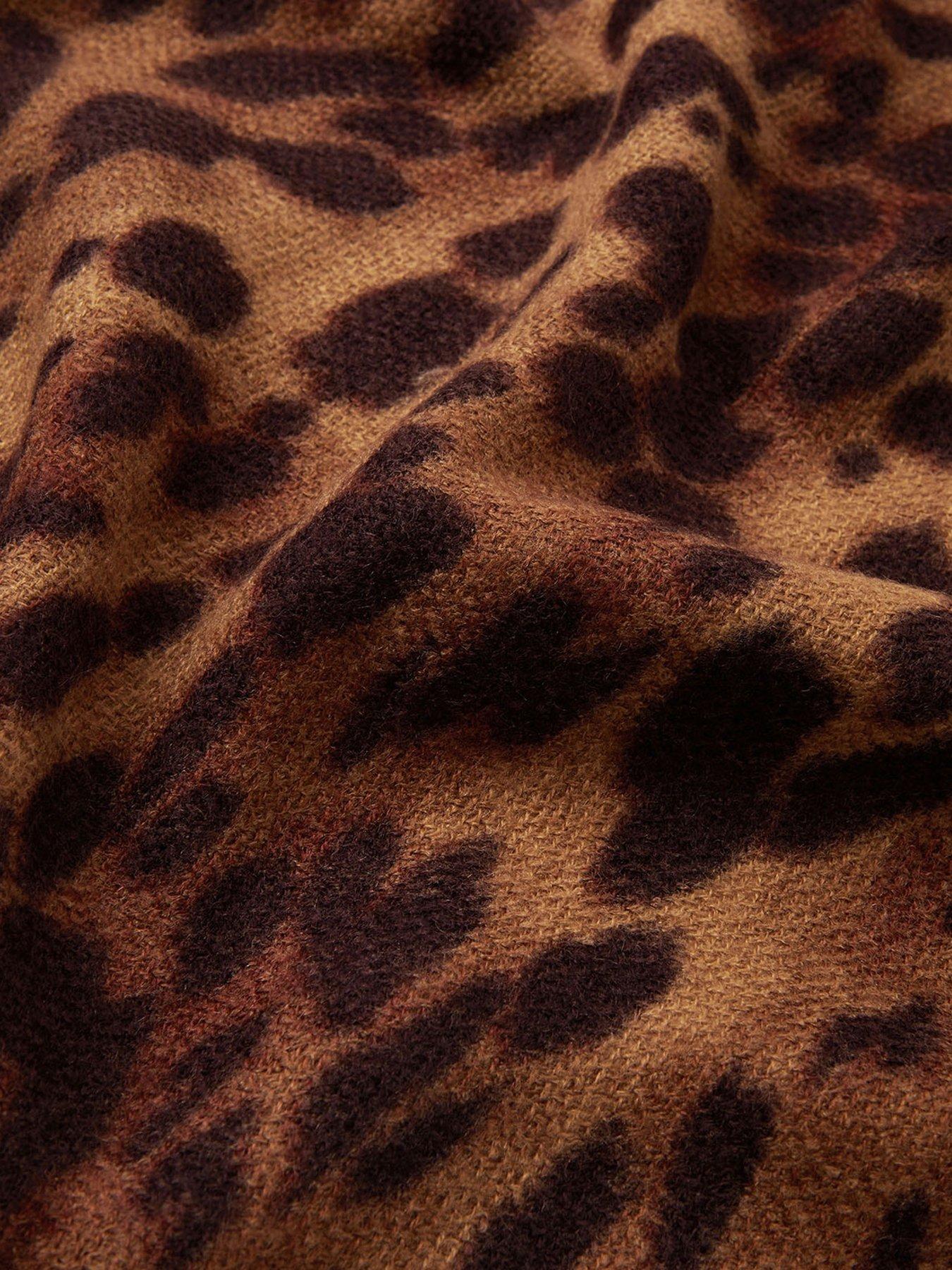 Image 3 of 3 of Accessorize Lydia Leopard Blanket Scarf - Multi