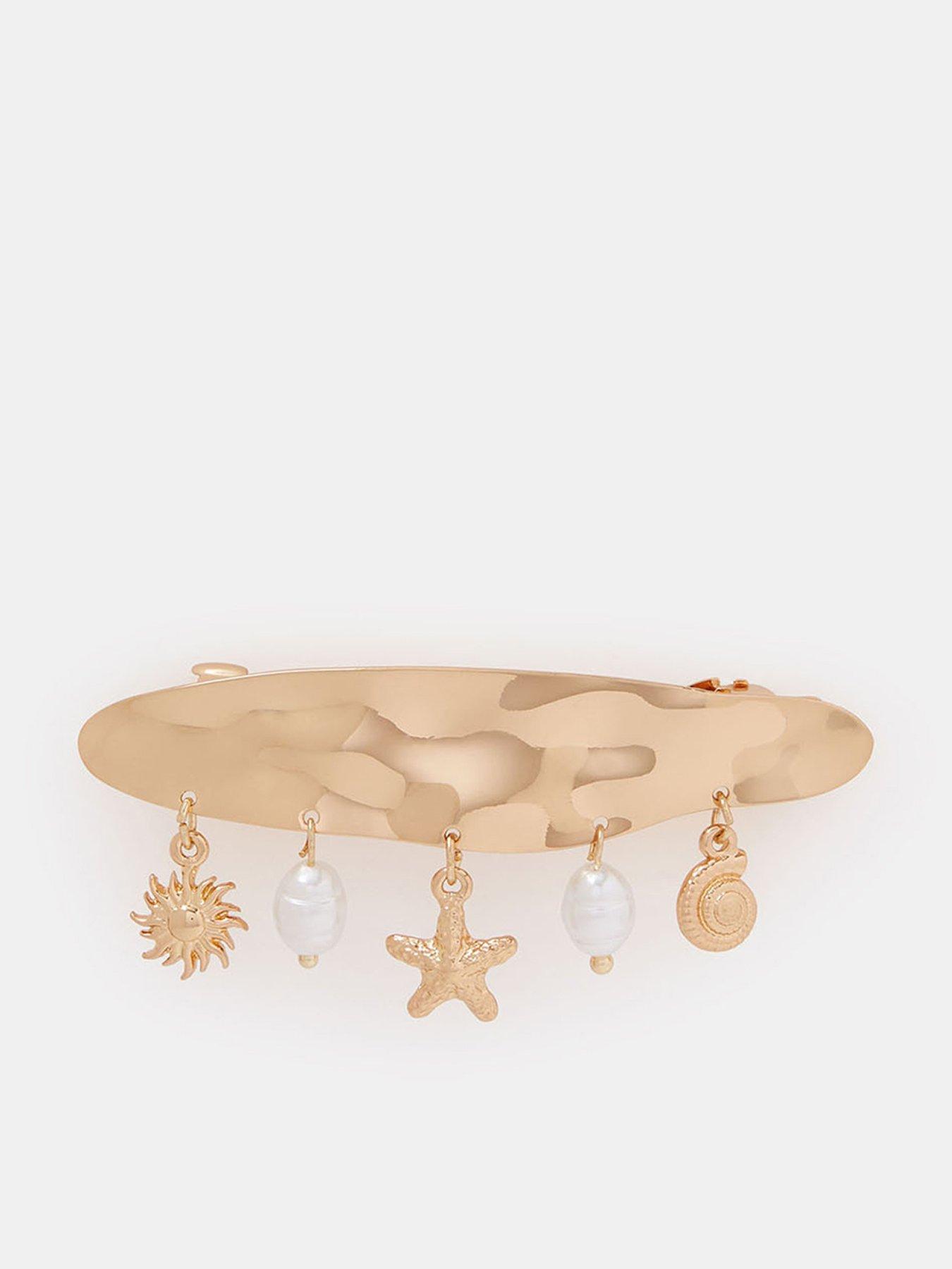 Accessorize Starfish Charm Hair Clip - Gold