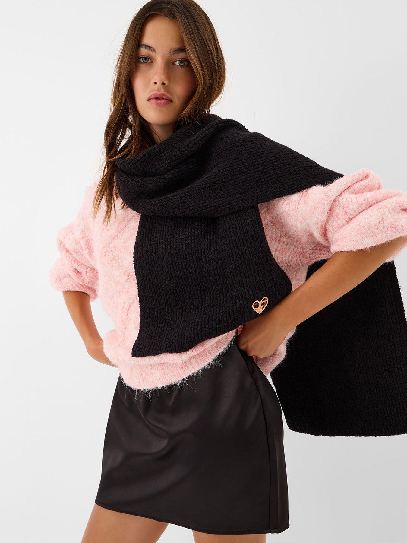 Image 2 of 3 of Accessorize Leopard Heart Scarf - Multi