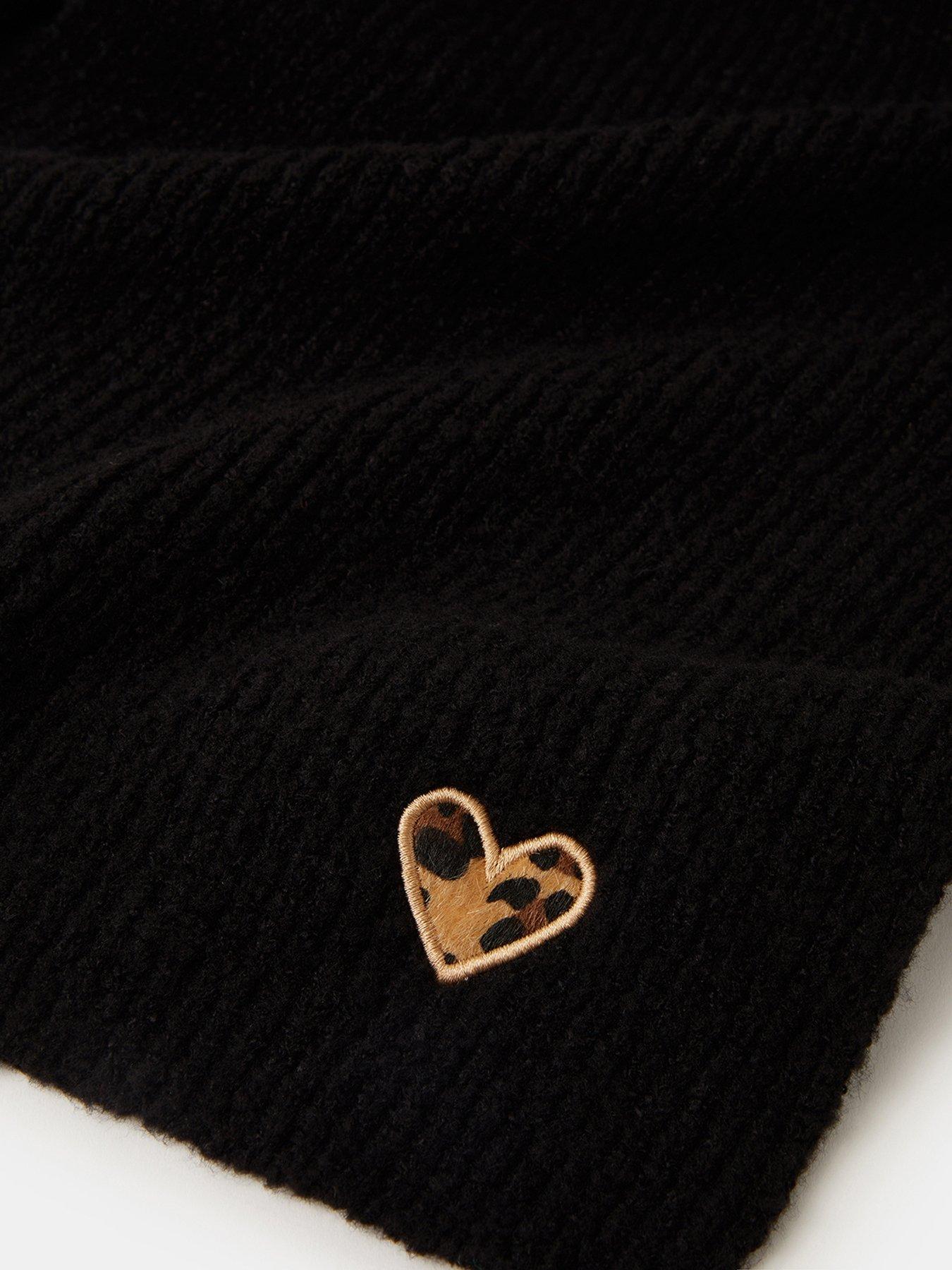 Image 3 of 3 of Accessorize Leopard Heart Scarf - Multi