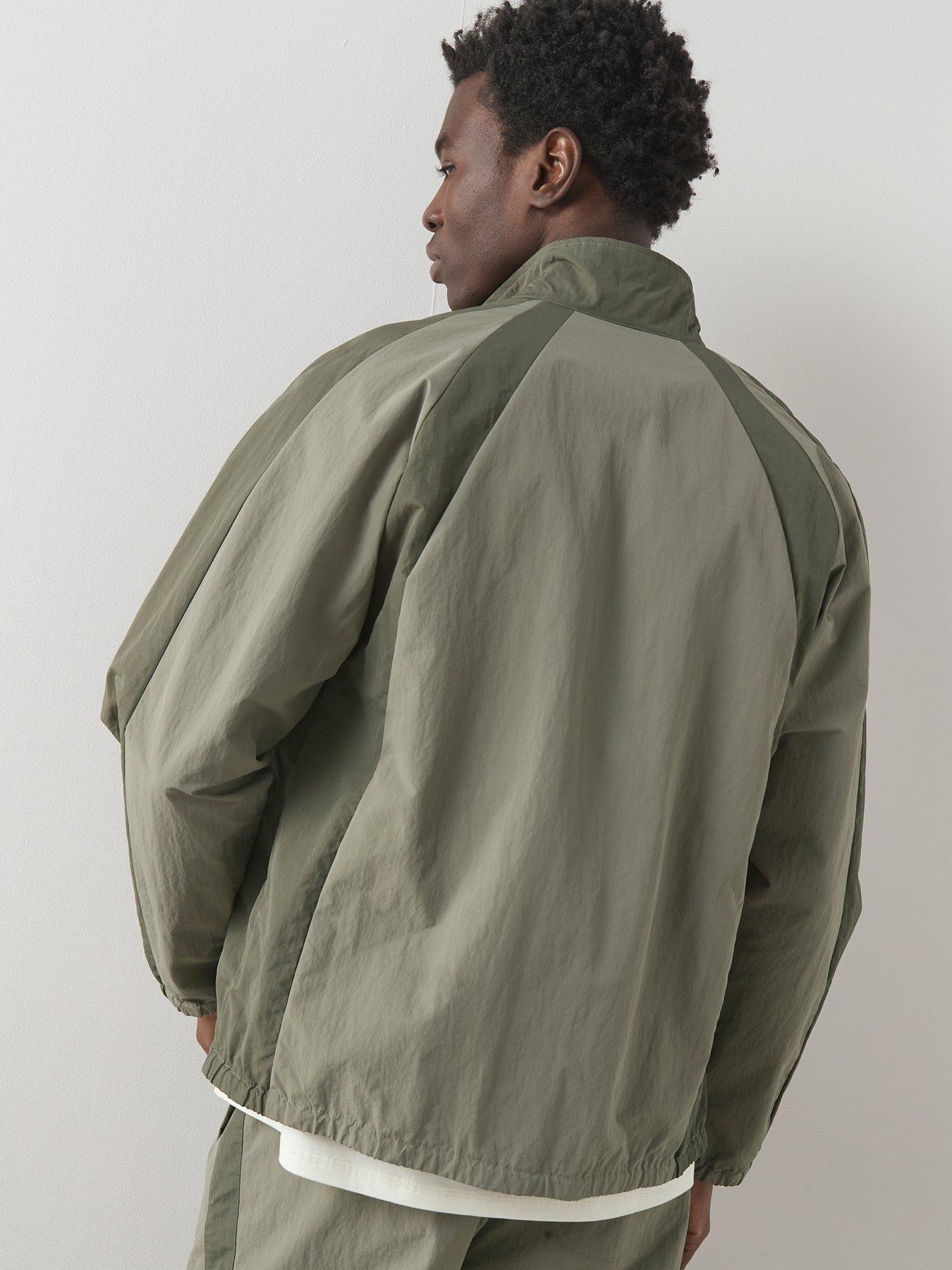  image of the-very-collection-tech-zip-through-shell-jacket-green