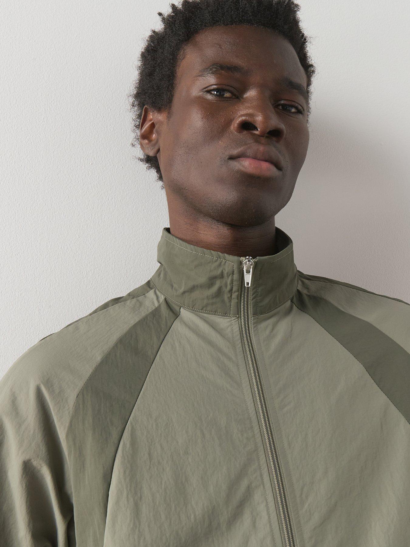  image of the-very-collection-tech-zip-through-shell-jacket-green
