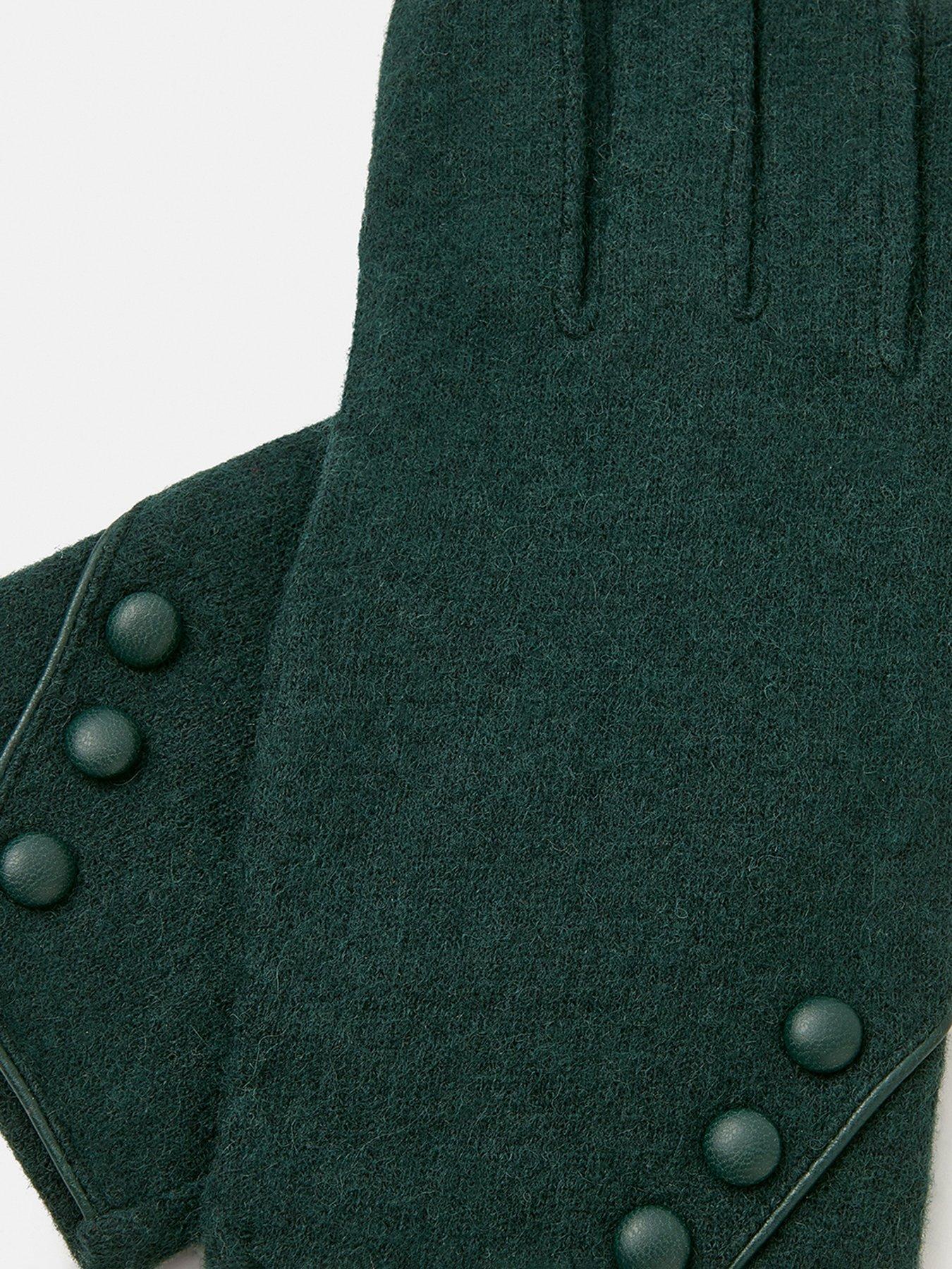 Image 2 of 2 of Accessorize Plain Wool Gloves - Green