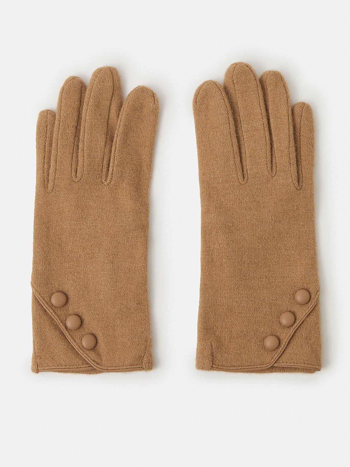  image of accessorize-plain-wool-gloves