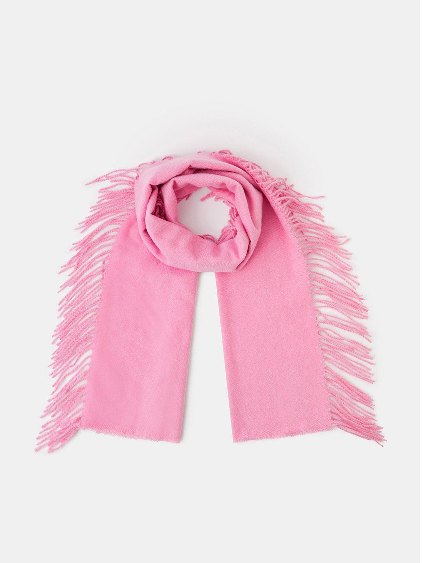 Accessorize Fringe Edge Blanket Scarf - Pink