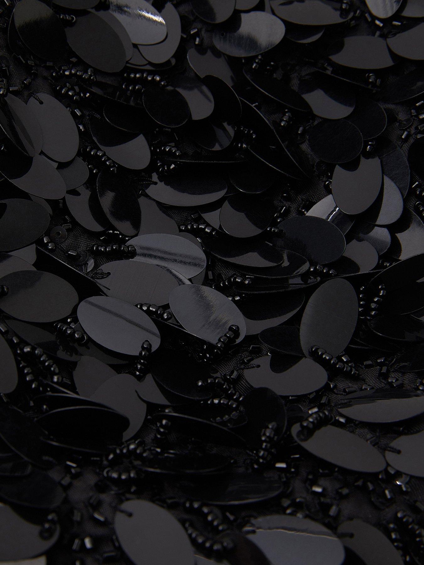 Image 4 of 4 of Accessorize Sequin Fringe Bag - Black