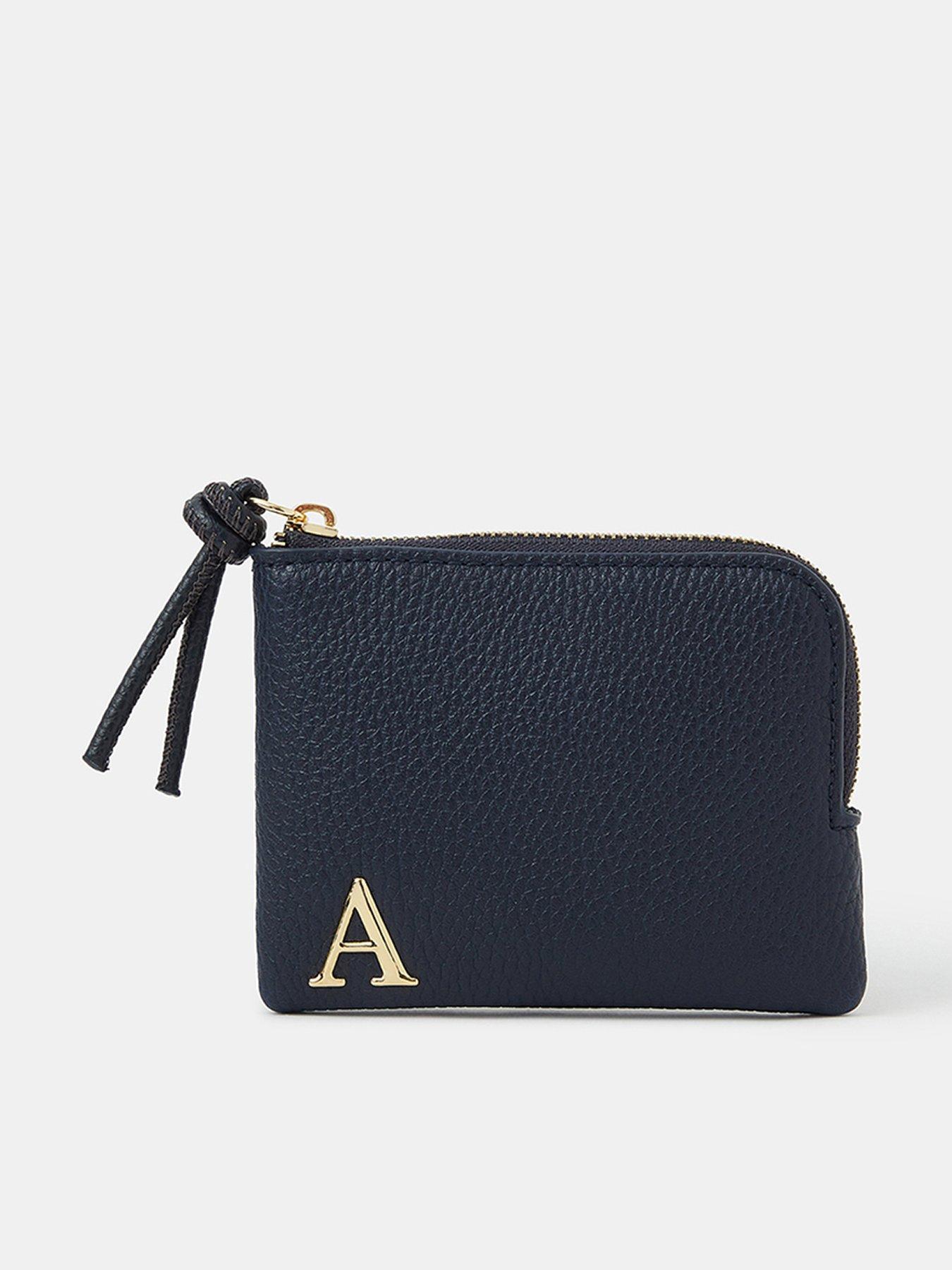 Accessorize Initial Coin Purse - Blue