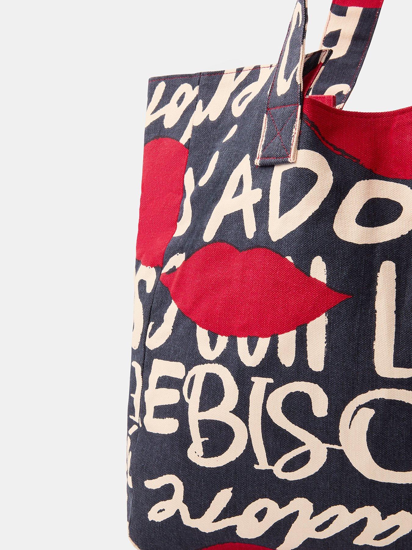 Image 5 of 5 of Accessorize Bisou Lips Shopper Bag - Blue